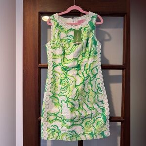 Lily Pulitzer Mila Shift Dress Resort White Heartbreakers